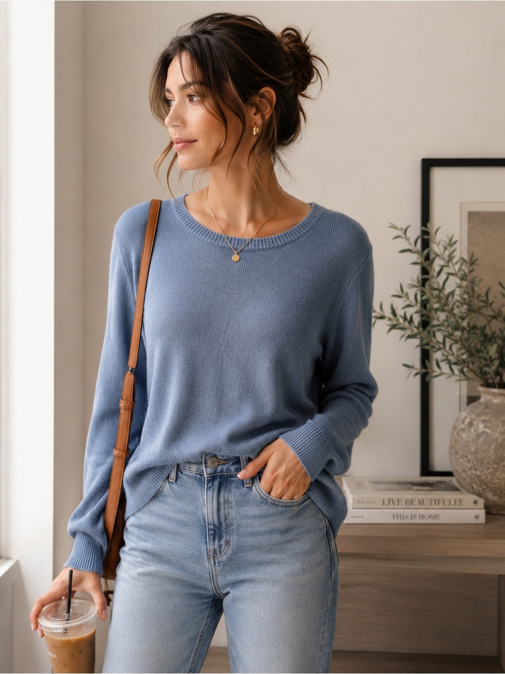 💙 Weekend Max Mara Ocean Blue Fine-Knit Sweater 💙